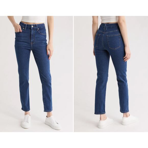 Good American Always Good Classic Jeans Fits High Waist Straight Leg Sizes 6-12 - Picture 1 of 9